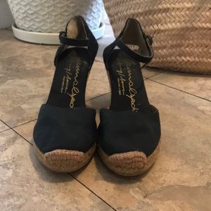 Black canvas espadrilles